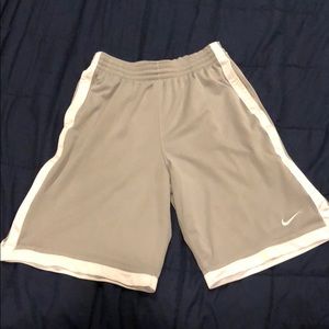 Grey Nike basketball shorts